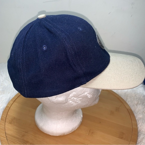 Starter Hat Cap Kelowna Ogopogo Canada Metal Hook & Loop Closure Navy Beige - Picture 3 of 6